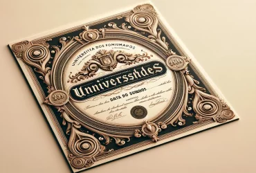 Um adiploma de formatura elaborado, com um design clássico e elegante. O diploma deve ter uma borda dourada ornamentada, com detalhes intrincados em ca (1)